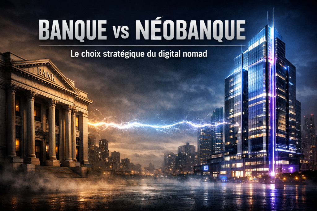 Banque traditionnelle vs néobanque : le vrai choix stratégique du digital nomad
